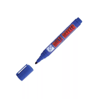 Маркер перманентный синий линия 1-5мм изображения