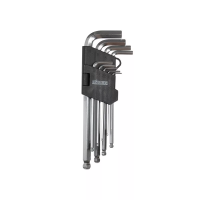 Набор инбусовых ключей Biber 90505 средние с шариком CRV 1.5-10мм (9шт) изображения