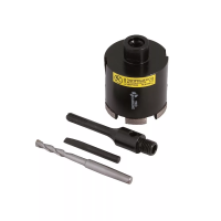 Коронка алмазная, коническая посадка центрирующего сверла, SDS-plus в сборе, 72 мм изображения