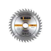 Диск пильный Biber 150х20-16 z36 чистый рез изображения
