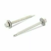 Винт DIN 7504 А2 форма К самонарезающий сверлоконечный c EPDM-шайбой 5,5х22 изображения