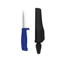 Нож монтажный, лезв. 10cм, пласт. ручка, в ножнах изображения