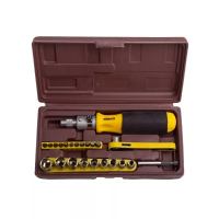 Отвертка Biber 85555 реверсивная с набором бит и головок (23 предмета) изображения