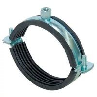 Хомут для воздуховодов с резиновым профилем 400 мм М8 изображения
