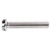 Винт DIN 84 с цилиндрической головкой полная резьба прямой шлиц M5x55 класс прочности 4.8 изображения