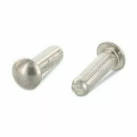 Штифт DIN 1476 А2 цилиндрический с полукруглой головкой с насечками 5х20 изображения