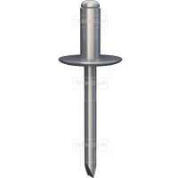 А/А2 5,0/12/ D11 - Заклепка алюминиевая со стержнем из коррозионностойкой стали с увеличенным бортиком изображения