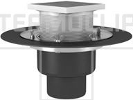 Воронка с ОФ для ремонтируемых кровель 090х340 тип ВФР-ТО с трапом и опорным кольцом изображения