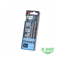 Набор сверл по металлу D.BOR Cobalt 5%, HSS-Co DIN 338 6 шт. (2 - 8 мм) изображения