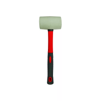 Киянка Biber 85415 резиновая белая фиберглас.рукоятка Профи 350г (45мм) изображения