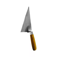 Кельма Biber 35441 треугольная нерж. сталь, дер. рукоятка 180мм изображения