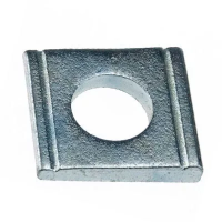 Шайба DIN 434 косая квадратная клиновая с двойной проточкой, уклон 8%, для швеллеров M12 (D13,5) изображения