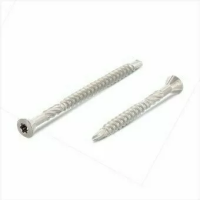 Шуруп ART 9241 А2 самосверлящий, самозенкующий с полупотайной головкой, со второй фиксирующей резьбой, звездообразный шлиц TX 4,5х80/54 TX20 изображения