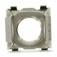 Гайка ART 9039 А2 кузовная, квадратная, с фиксирующей скобой М6 изображения