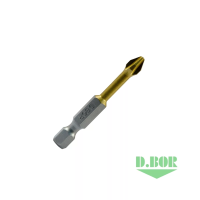 Биты фрезерованные D.BOR TiN-half, Ph 2x50 мм, Torsion, E 6,3 (10 шт.) изображения