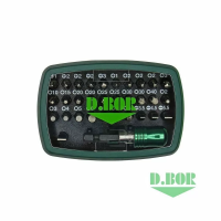 Набор бит D.BOR из 32 шт. магнитный держатель QUICK LOCK 60 мм (32-PH-PZ-SL-T-HEX-SQ) изображения