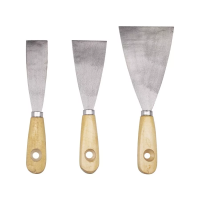 Набор шпателей Biber 35110 с деревянной рукояткой3шт. (30/50/80мм) изображения
