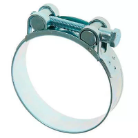 Хомут силовой одноболтовый оцинкованный 227-239мм изображения