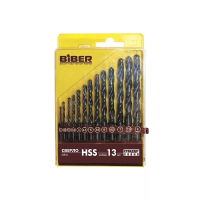 Набор сверл Biber 74132 по металлу HSS Стандарт 2-8мм (13шт) изображения