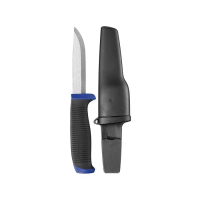 Нож монтажный, лезв. 10cм, обрезин. ручка, в ножнах изображения