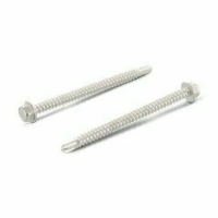 Винт DIN 7504 А2 форма К самонарезающий сверлоконечный с шестигранной головкой с фланцем 4,2х50 изображения