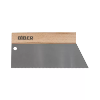 Шпатель Biber 35271 для клея нерж.сталь с деревянной ручкой,зубчатый тип S2,250мм изображения
