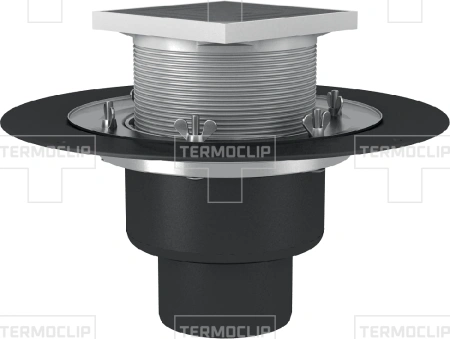 ВФО-ТО 110х450 - Кровельная воронка обогреваемая с обжимным фланцем, трапом и опорным кольцом 110х450 изображения