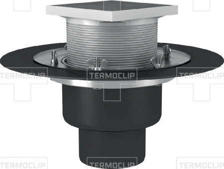 Кровельная воронка с обжимным фланцем, комплектуется трапом с опорным кольцом тип ВФ-ТО 110х450 изображения