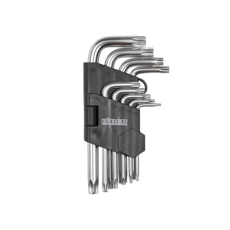 Набор инбусовых ключей Biber 90506 TORX CRV 1.5-10мм (9шт) изображения