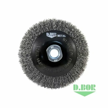 Щётка D.BOR коническая гофрированная для УШМ, METAL Standard, 100xМ14 изображения