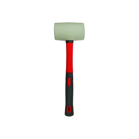 Киянка Biber 85415 резиновая белая фиберглас.рукоятка Профи 350г (45мм) изображения