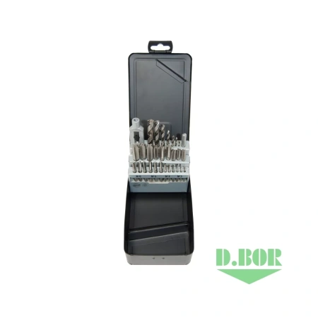 Набор ручных метчиков D.BOR со сверлами, HSS-G DIN 352 29 шт. изображения