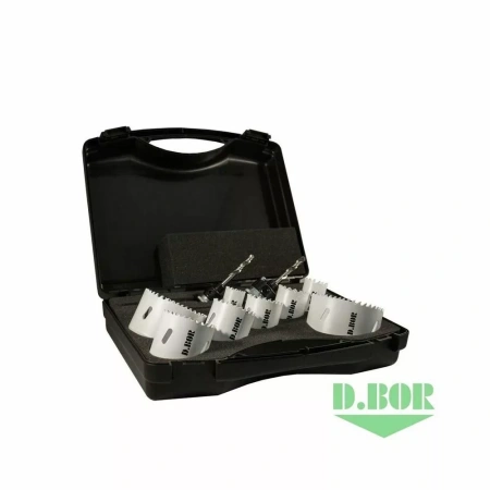 Набор для электрика D.BOR коронки М42 Cobalt 8% (10 предметов 22-76 мм, 2 адаптера) изображения