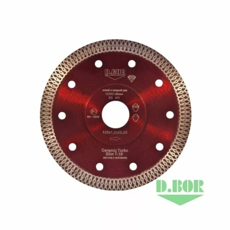 Алмазный диск D.BOR Ceramic Turbo Slim T-10, 115x1,2x22,23 изображения