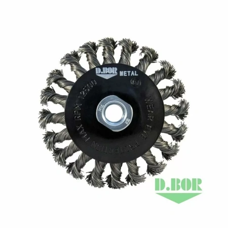 Щётка D.BOR коническая жгутовая для УШМ, METAL Standard, 100xМ14 изображения
