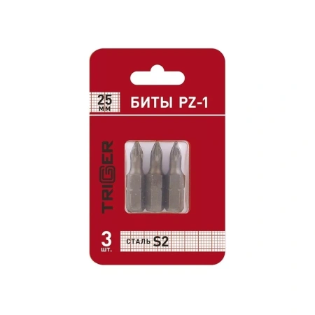 Биты Trigger 84963 ПРОФИ PZ-1 25мм (уп.3шт) изображения